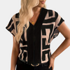 Elin - Trendy bluse for kvinnerBluse mit grafischem Muster | Modern & Ausdrucksstark | Statement für jeden Tag