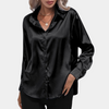 Satinbluse mit Hemdkragen | Glanzvoll & Elegant | Klassischer Chic