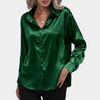 Satinbluse mit Hemdkragen | Glanzvoll & Elegant | Klassischer Chic