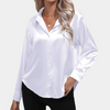 Satinbluse mit Hemdkragen | Glanzvoll & Elegant | Klassischer Chic
