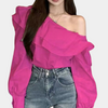 Asymmetrische Bluse mit Volants | Statement Rüschen-Look | Feminin & Trendy