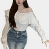 Asymmetrische Bluse mit Volants | Statement Rüschen-Look | Feminin & Trendy