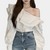 Asymmetrische Bluse mit Volants | Statement Rüschen-Look | Feminin & Trendy