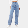 Straight Wide-Leg Jeans mit High Waist | Classic Blue | Minimal Denim Vibe