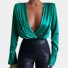 Satin-Body mit Wickeloptik | Sexy & Elegant | Perfekt für Partynächte