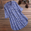 Langbluse mit floralem Allover-Print | Relaxed Nature Look | Bequem & Feminin