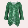 Velours-Langarmshirt mit Zipfelsaum | Edel & Komfortabel | Lässiger Glamour