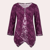 Velours-Langarmshirt mit Zipfelsaum | Edel & Komfortabel | Lässiger Glamour