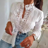 Spitzenbluse mit Stehkragen | Romantischer Chic | Zart & Detailverliebt