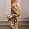 Satin Palazzo Hose | Glamour-Glow | Eleganz in fließender Silhouette