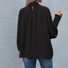 Bluse mit Schluppe & Puffärmeln | Parisian Chic | Elegant & Fließend
