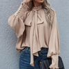 Bluse mit Schluppe & Puffärmeln | Parisian Chic | Elegant & Fließend