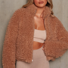 Teddyfell-Bomberjacke | Kuschelig & Stylisch | Freizeit & Alltag | Weiches Material
