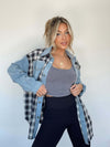 Patchwork Overshirt mit Denim-Ärmeln | Lässig & Trendig | Perfekt für den Alltag