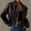 Cropped Lederjacke mit modernem Schnitt | Stilvoll & Vielseitig | Perfekt für jeden Anlass