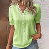 Bluse mit Spitze &Puffärmeln | Romantischer Chic | Feminin & Sommerleicht