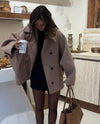Oversized Wolljacke mit Knopfleiste | Zeitlos & Vielseitig | Perfekt für Übergangszeiten