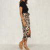 Leopard Print Midirock | Satin-Style | Animal Chic für Day & Night