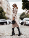 Langer Wollmantel mit Bindegürtel | Eleganter Schnitt | Perfekt für Herbst und Winter