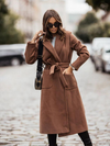 Langer Wollmantel mit Bindegürtel | Eleganter Schnitt | Perfekt für Herbst und Winter