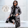 Langer Steppmantel mit hohem Kragen | Stylisch und Wärmend | Ideal für Winter