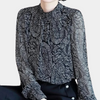 Chiffonbluse mit Paisley-Muster | Elegant & Transparent | Büro trifft Abendlook