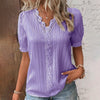 Bluse mit Spitze &Puffärmeln | Romantischer Chic | Feminin & Sommerleicht