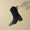 Cowboy-Stiefeletten | Schlichtes Western-Design | Bequem & Vielseitig | Robuster Blockabsatz