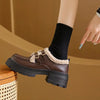 Halbschuhe | Trendiges Design mit Fellbesatz | Komfort &Style | Robuste Sohle