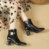 Stiefeletten | Elegantes Metall-Detail | Alltag &Anlässe | Premium-Leder