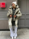 Oversized Steppjacke mit hohem Kragen | Trendig & Warm | Perfekt für Wintertage