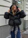 Oversized Steppjacke mit hohem Kragen | Trendig & Warm | Perfekt für Wintertage