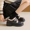 Halbschuhe | Trendiges Design mit Fellbesatz | Komfort &Style | Robuste Sohle