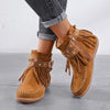 Mokassin-Stiefeletten | Fransen-Details | Bequem & Stilvoll | Weiches Wildleder-Design