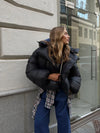 Oversized Steppjacke mit hohem Kragen | Trendig & Warm | Perfekt für Wintertage