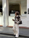 Jacke mit Kuhfleckenmuster | Trendig & Statement-Piece | Perfekt für Streetstyle-Looks