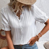 Bluse mit Spitze &Puffärmeln | Romantischer Chic | Feminin & Sommerleicht