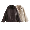 Oversized Kunstlederjacke mit Shearling-Details | Eleganz & Wärme | Perfekt für kalte Tage