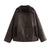 Oversized Kunstlederjacke mit Shearling-Details | Eleganz & Wärme | Perfekt für kalte Tage