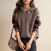 Gestrickter Kapuzenpullover mit Zopfmuster | Lässig & Gemütlich | Perfekt für kühle Tage