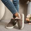 Sherpa-Gefütterte Cord-Slipper | Weich & Warm | Rutschfeste Sohle