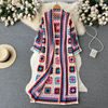 Strick-Kimono mit Häkelmuster | Boho-Stil | Farbintensiv und Bequem