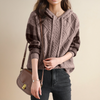 Gestrickter Kapuzenpullover mit Zopfmuster | Lässig & Gemütlich | Perfekt für kühle Tage