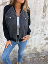 Jeansjacke mit Kontrasteinsätzen | Lässig und Modern | Perfekt für Freizeit