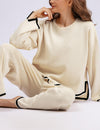 Zweiteiliges Lounge-Set | Eleganter Komfort | Weicher Strick | Freizeit & Zuhause