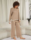 Zweiteiliges Lounge-Set | Eleganter Komfort | Weicher Strick | Freizeit & Zuhause