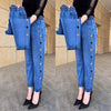 High-Waist-Jeans mit Knopfleisten-Design | Modisch & Vielseitig | Perfekt für Freizeit