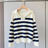 Gestreifter Pullover mit Kragen | Maritimer Look | Lässig & Stilvoll | Vielseitig Kombinierbar