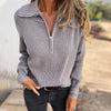 Strickpullover mit Reißverschluss | Lässiger Chic | Bequem & Vielseitig | Winter-Essential