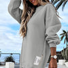 Langes Oversize-Sweatshirt mit Seitenschlitzen | Bequem & Lässig | Perfekt für Freizeit